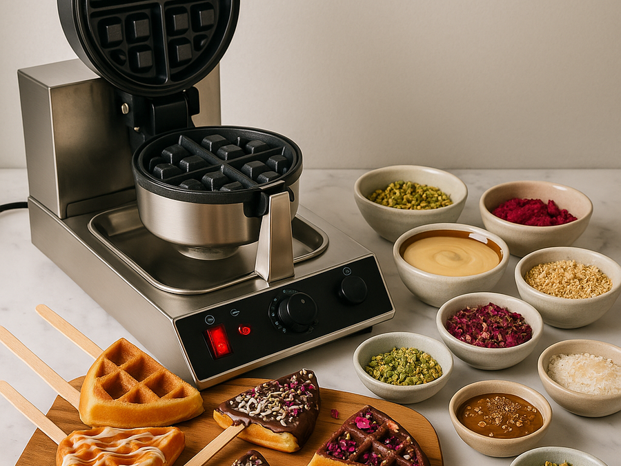 Waffle Dipping Station: A Sweet Ritual of Color & Crunch