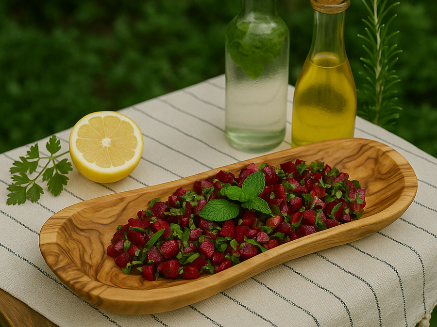 The Garden Series: Roasted Beet Salad with Feta, Basil & Lemon