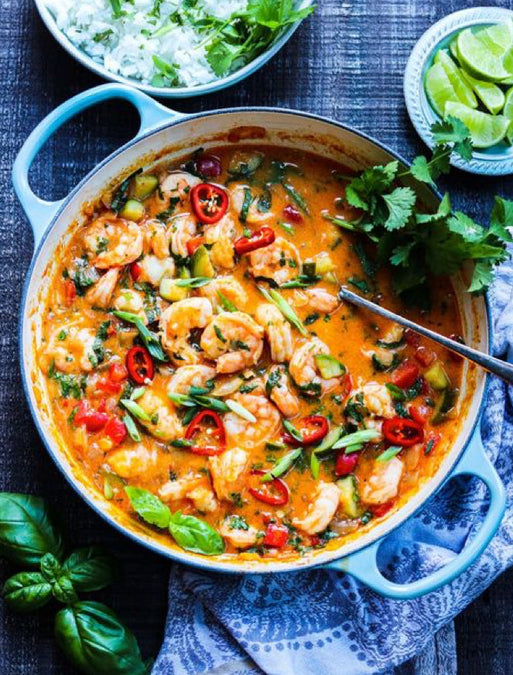 Global Pot: Thai Curry Paella with Tajín® Shrimp
