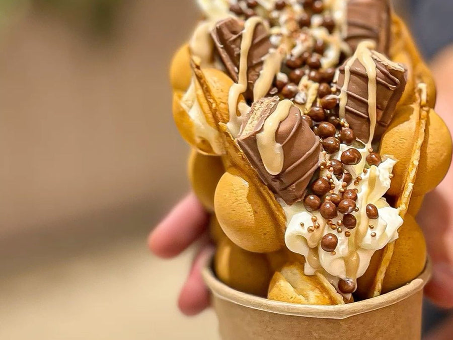Waffle Dipping Station: A Sweet Ritual of Color & Crunch
