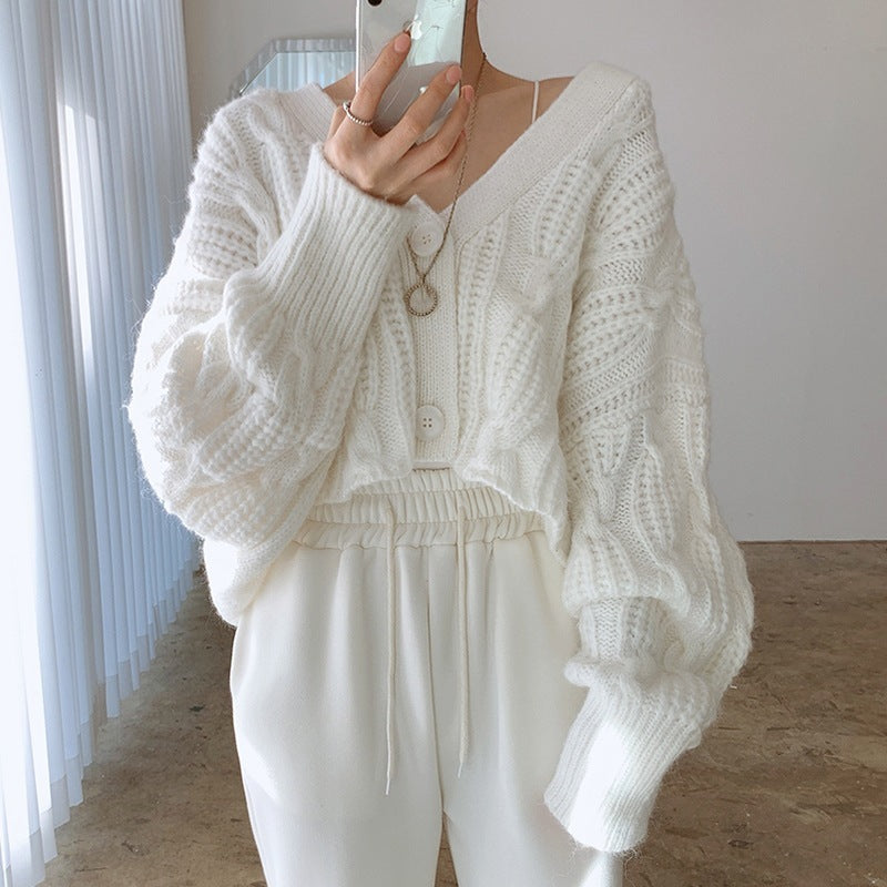 H&F Linen Pattern Cardigan c
