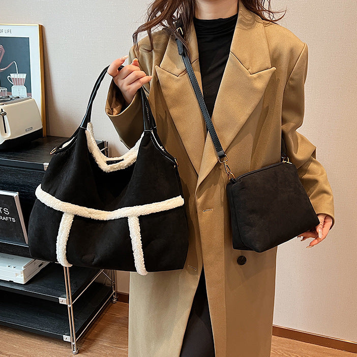 H&F Plush Suede Tote c