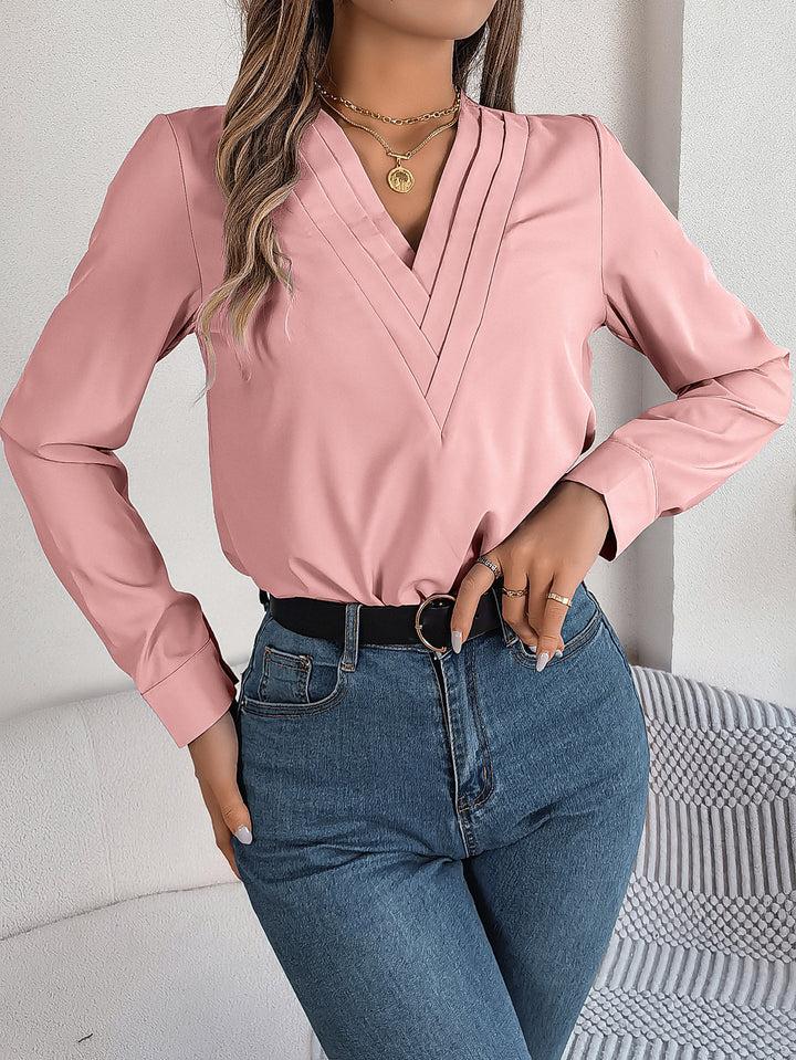 H&F V-Neck Commuter Blouse c