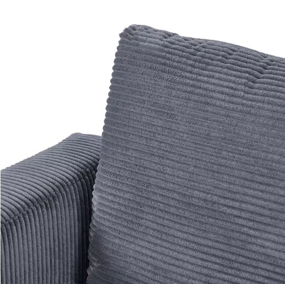 H&F Grey Linen Sofa c