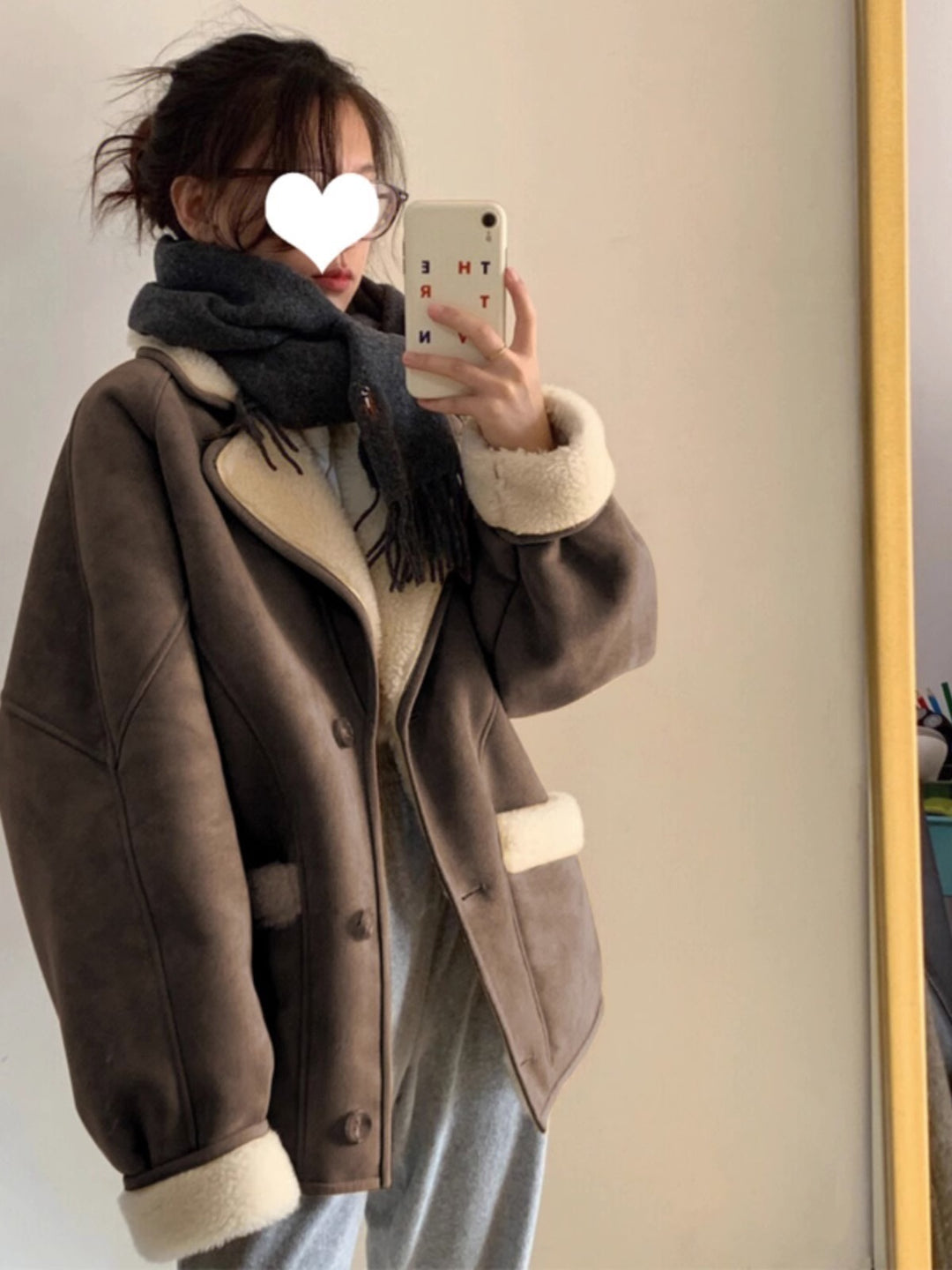 H&F Suede Short Coat c
