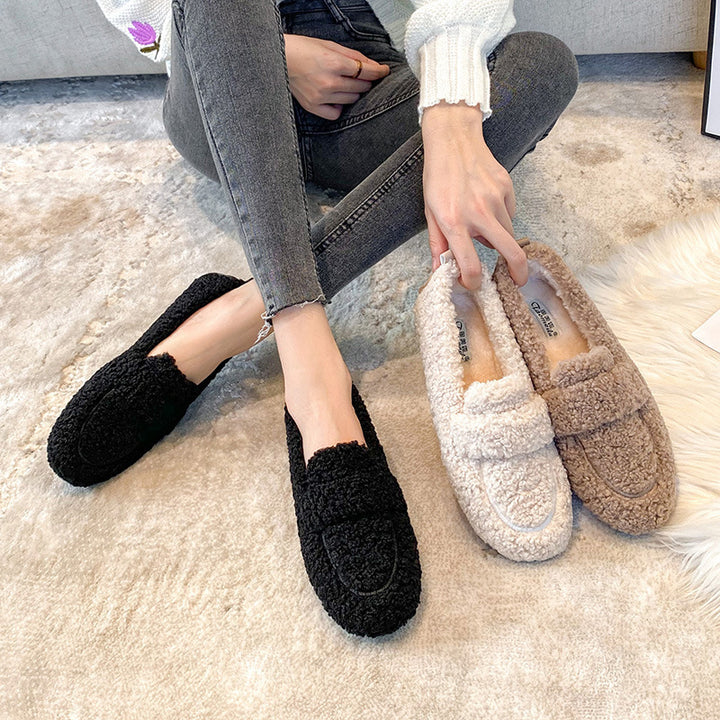 H&F Furry Flat Slippers c