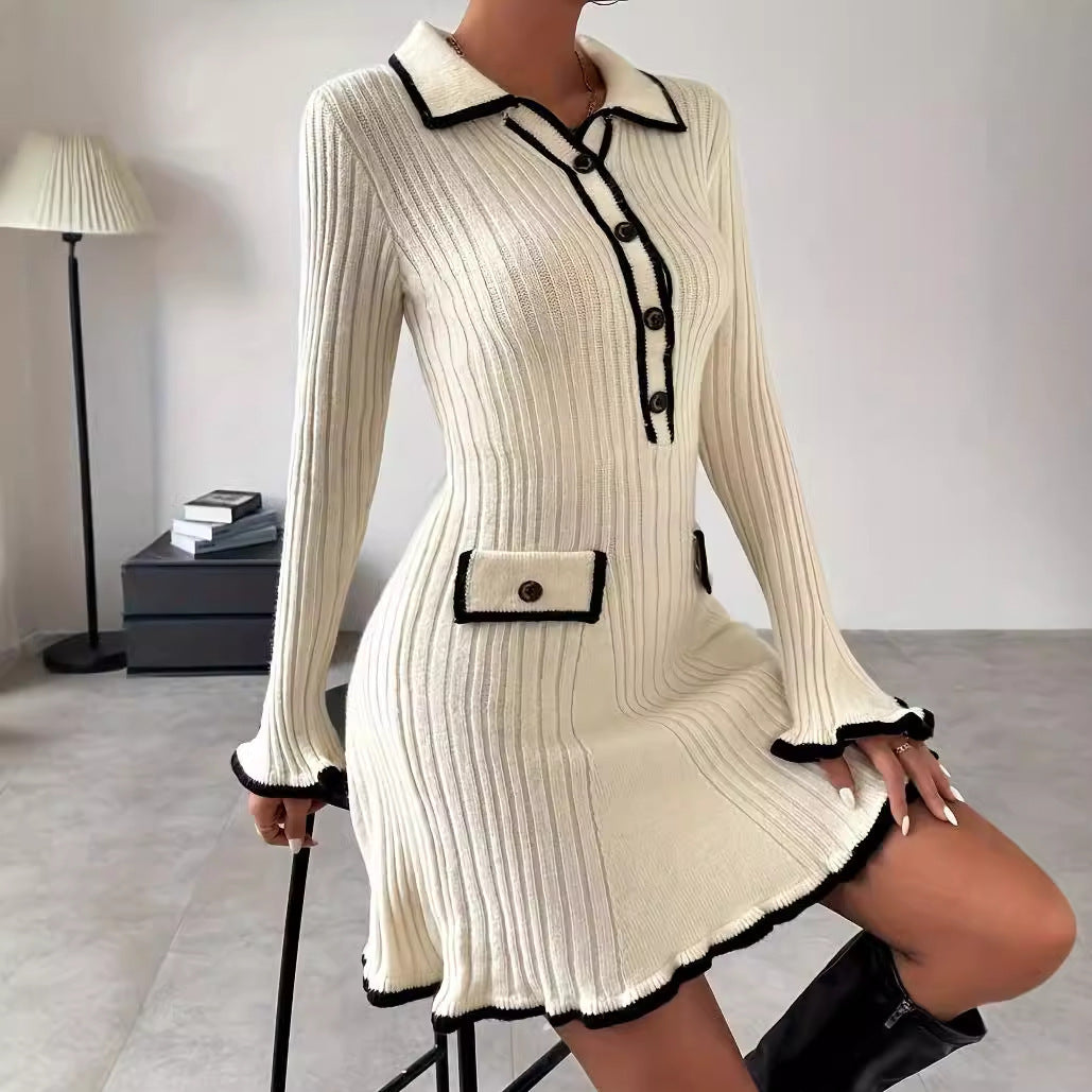 H&F Contrast Slim Dress c