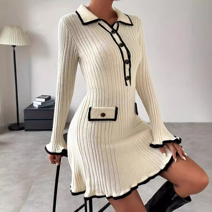 H&F Contrast Slim Dress c