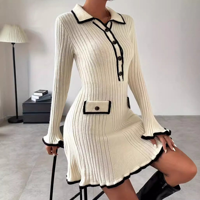 H&F Contrast Slim Dress c