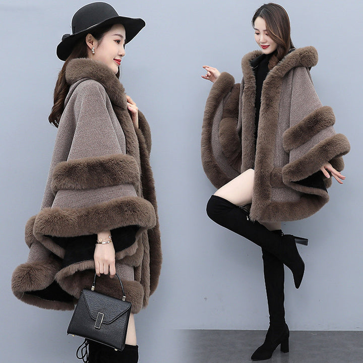 H&F Warm Hooded Cape c