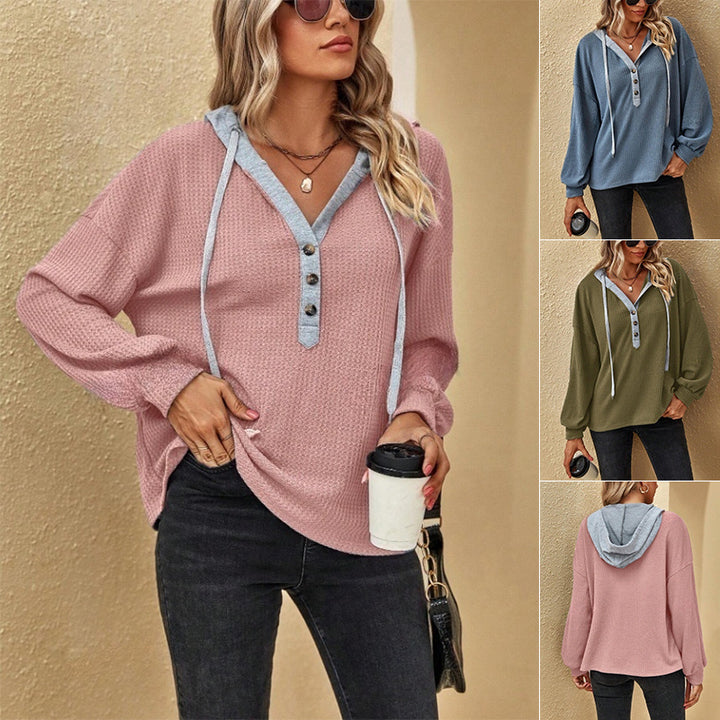 H&F Casual Button Hooded c