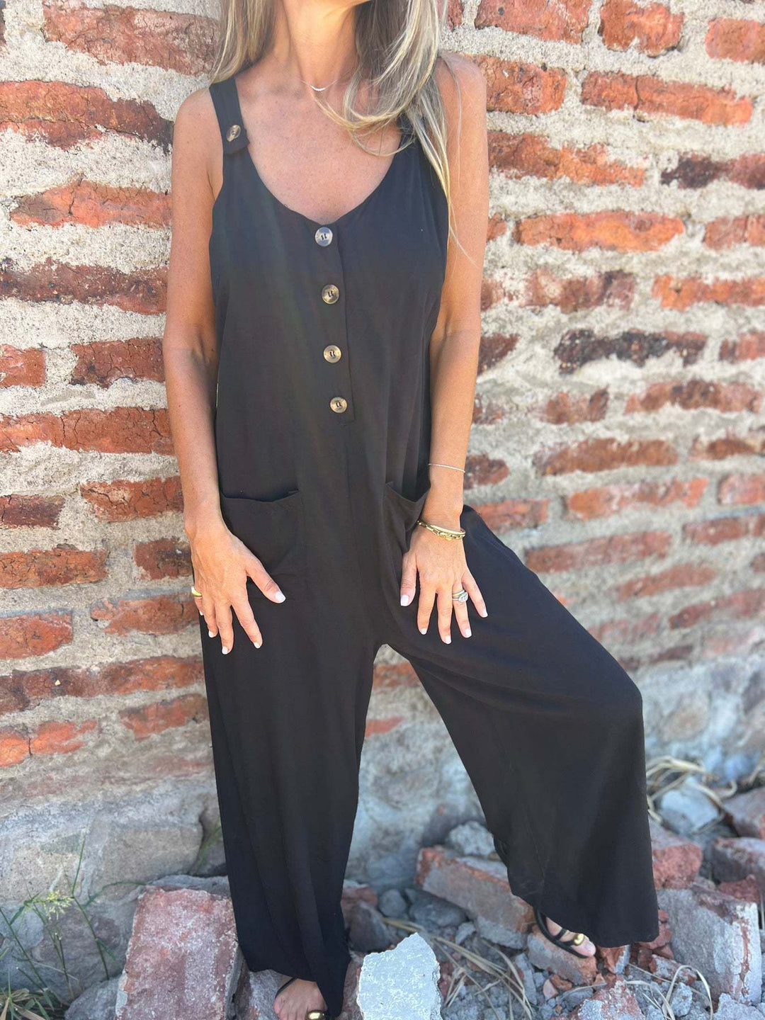 H&F Button Pocket Jumpsuit c
