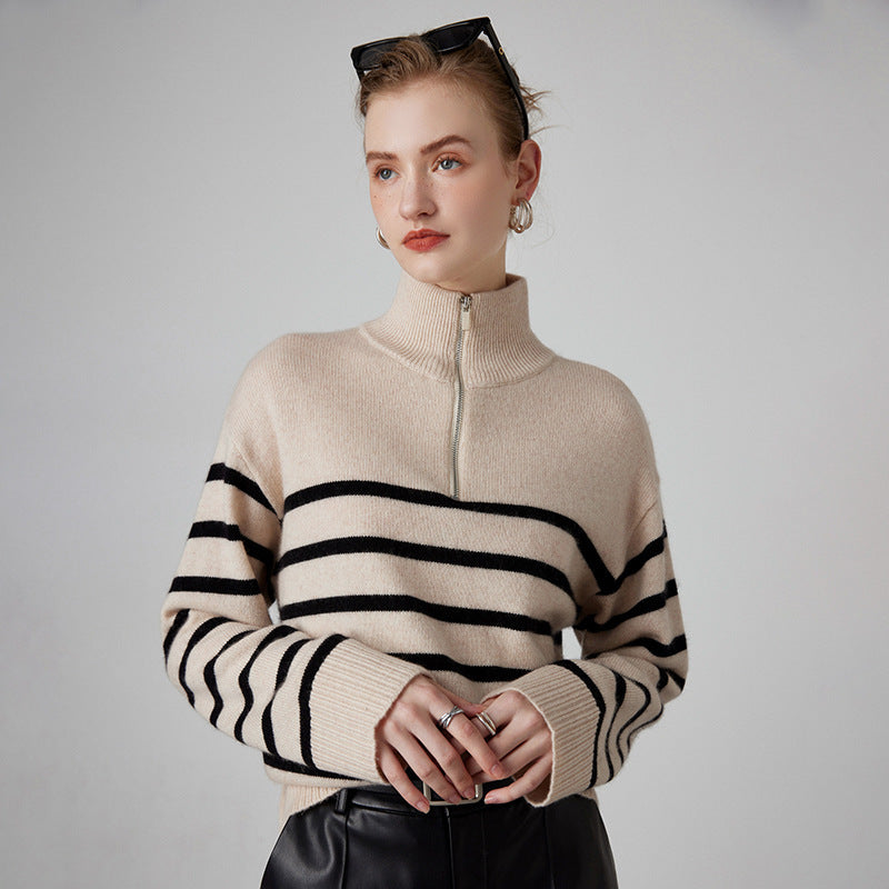 H&F Striped Cashmere Sweater c
