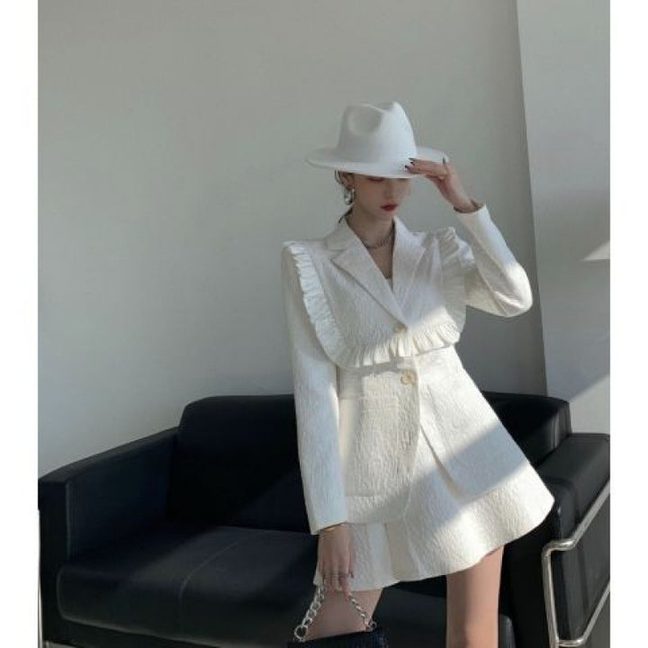 H&F Jacquard Skirt Suit c