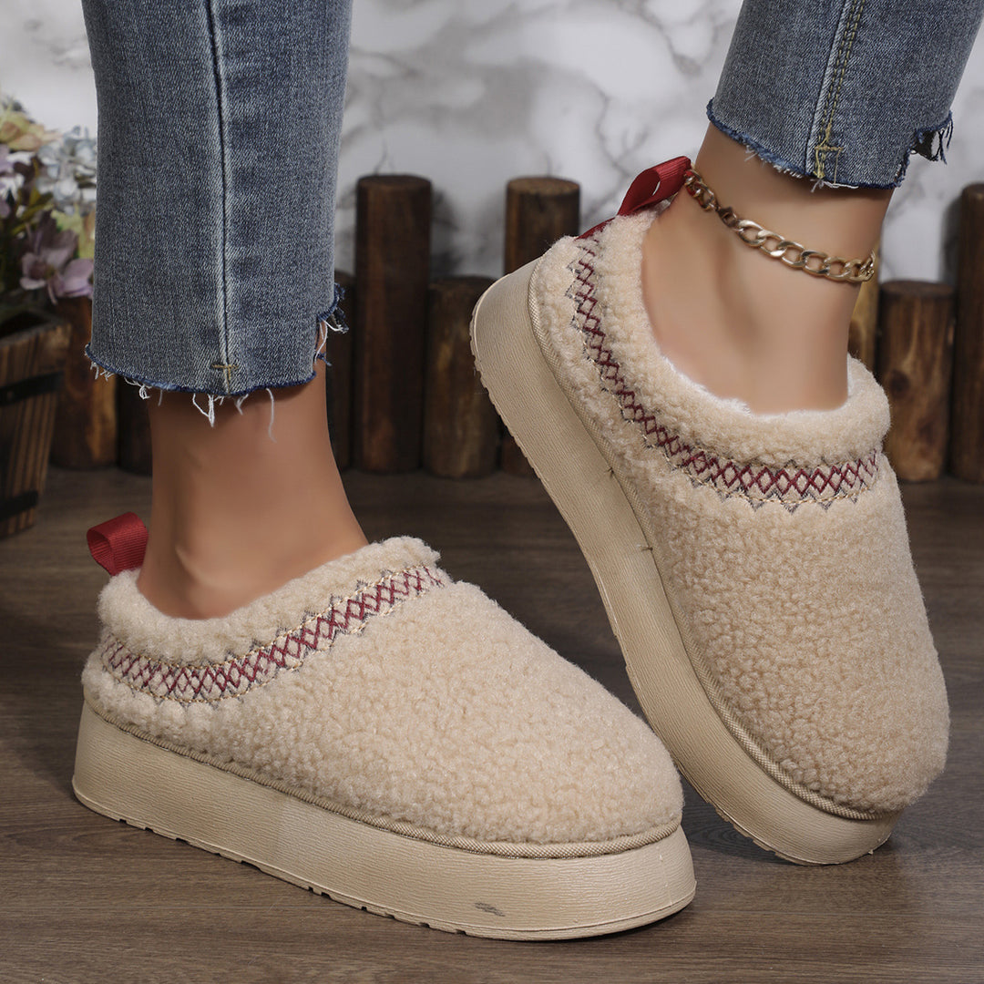 H&F Ethnic Plush Slippers c