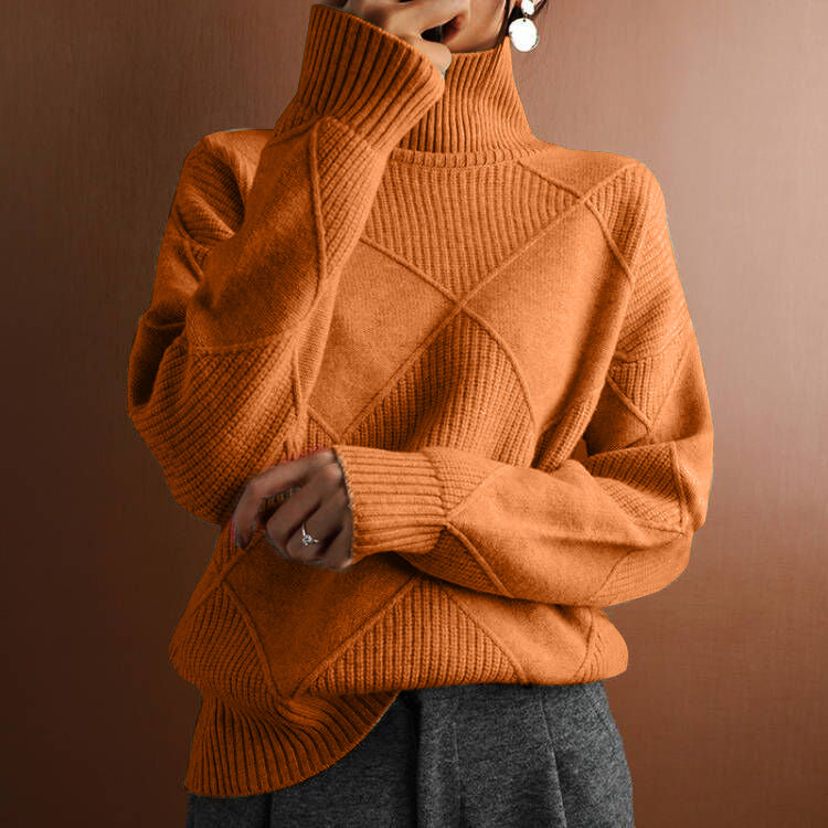 H&F High Collar Knit Sweater c
