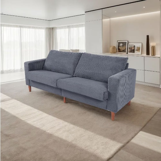 H&F Grey Linen Sofa c