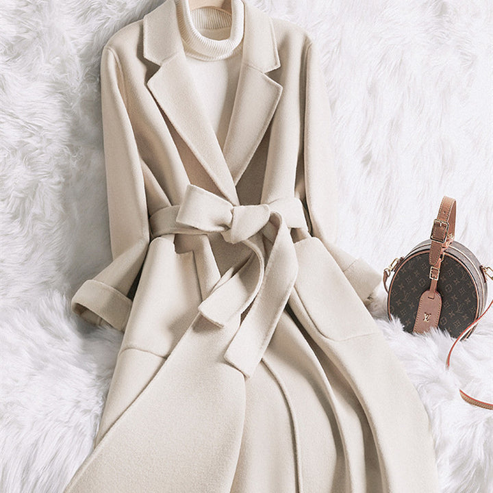 H&F Cream Slim Coat c