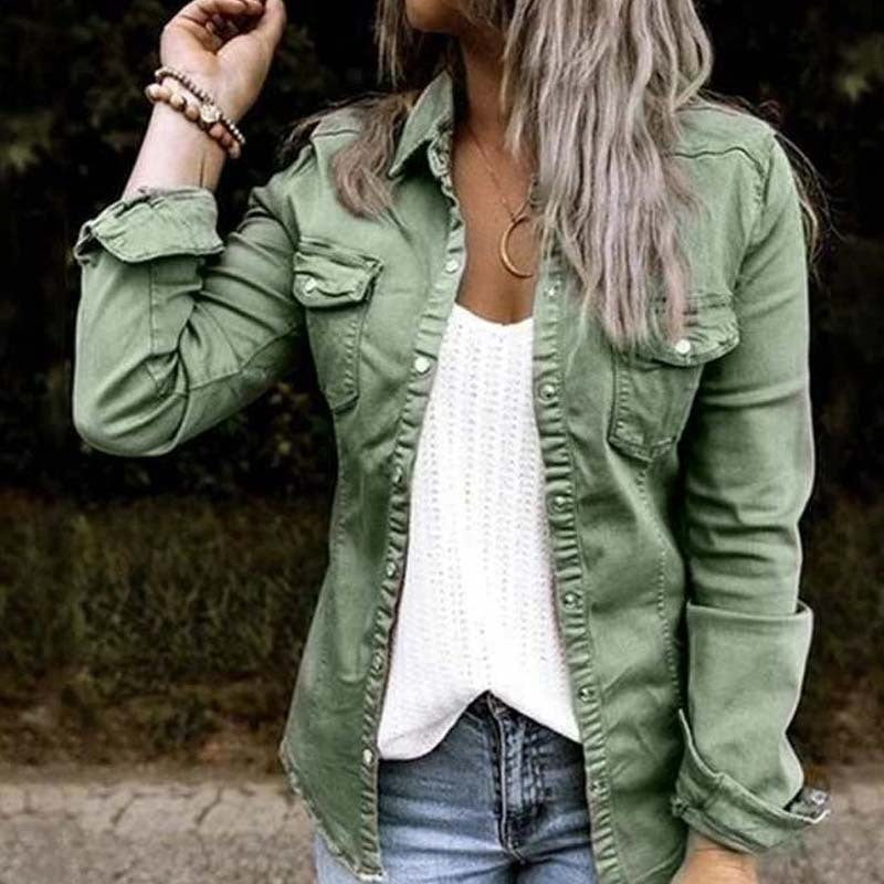 H&F Mid-Length Denim Jacket c