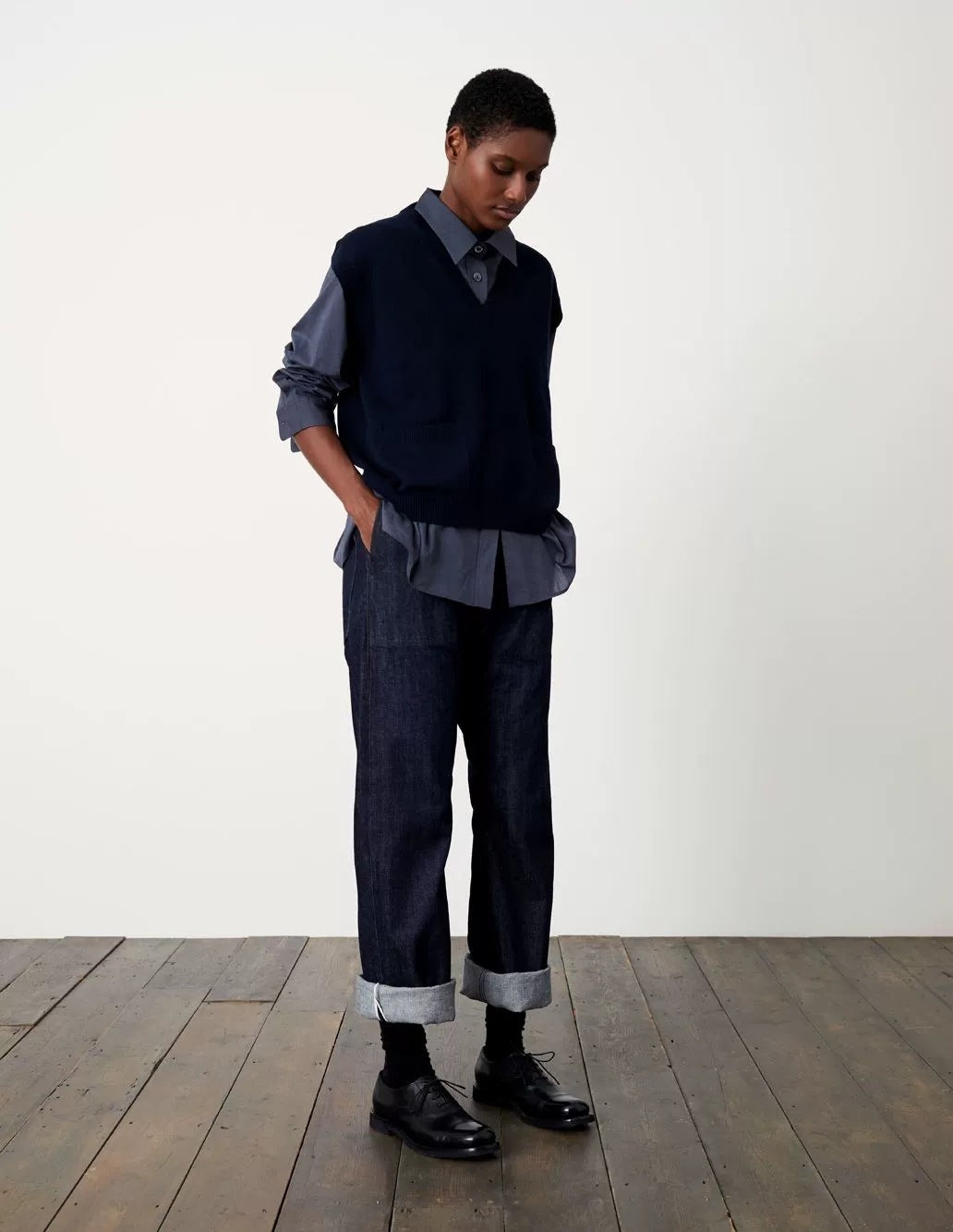 Cashmere knitted vest