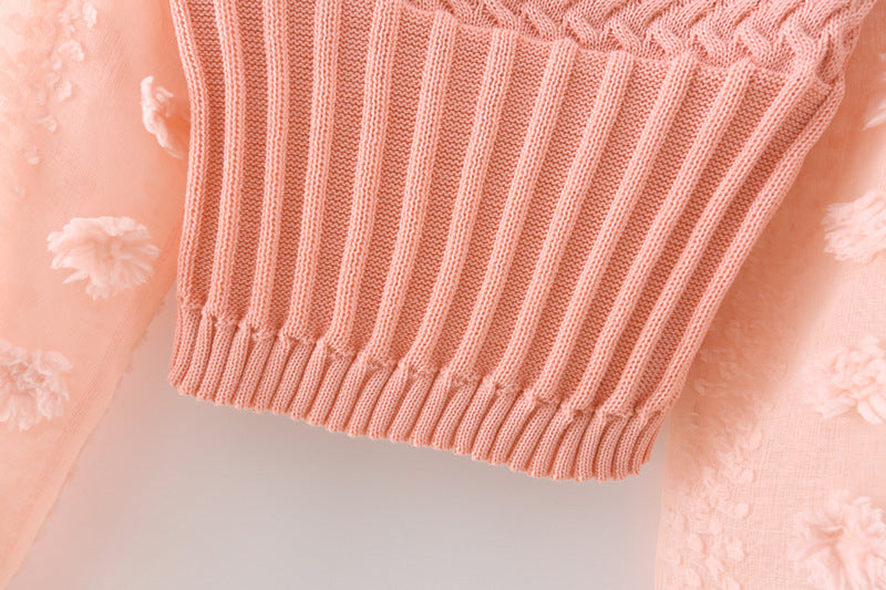 H&F Chiffon Sleeve Sweater c
