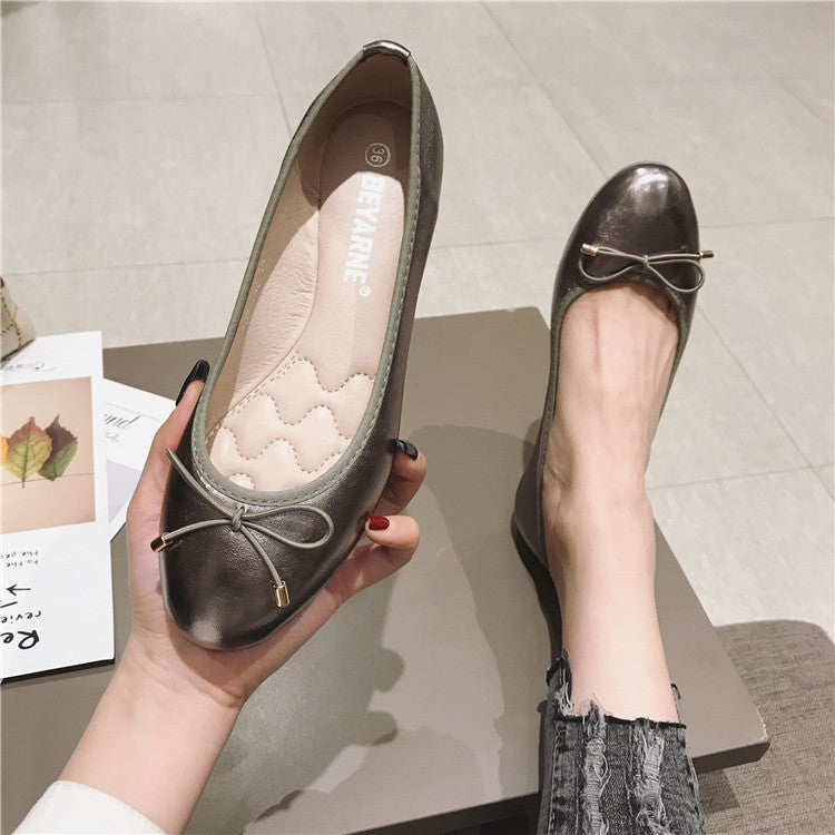 Round Toe Flat Pumps