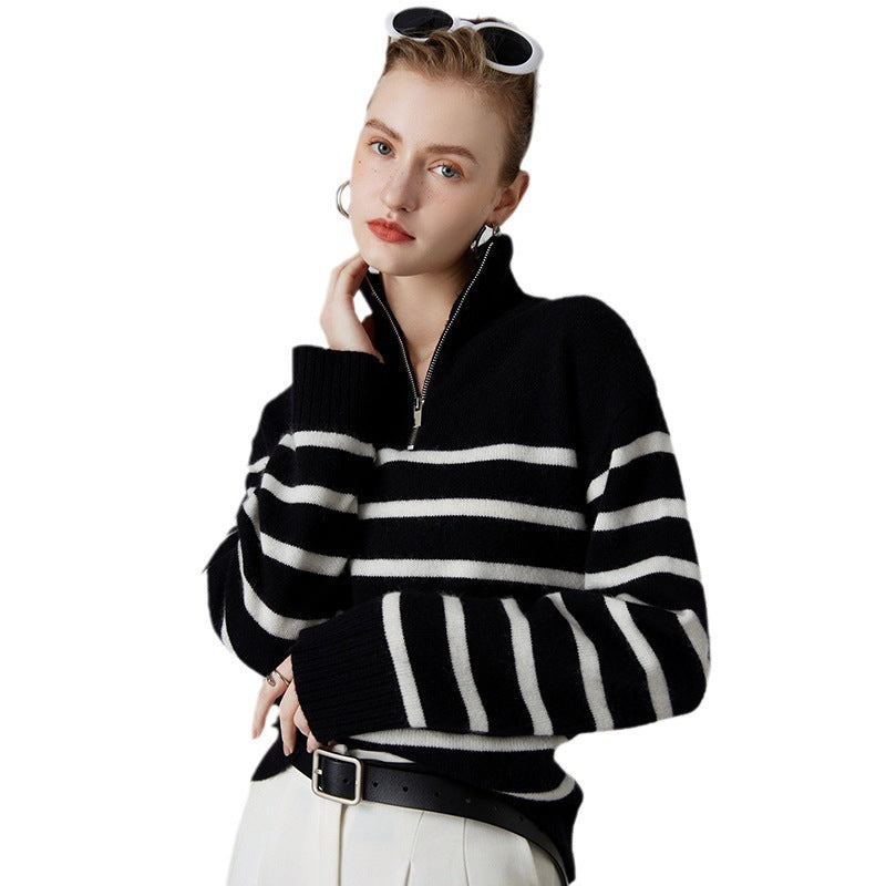 H&F Striped Cashmere Sweater c