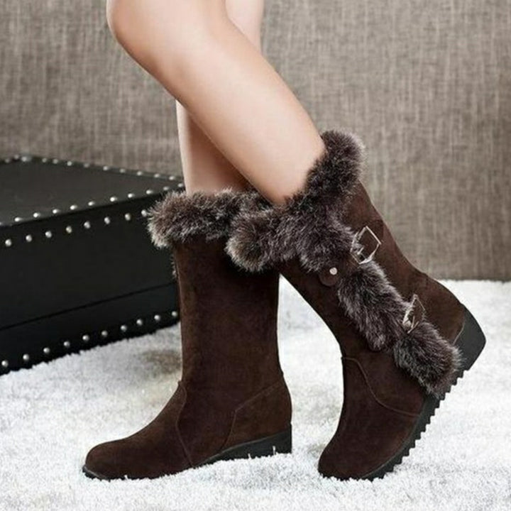 H&F Fur Casual Mid-Calf Boots c