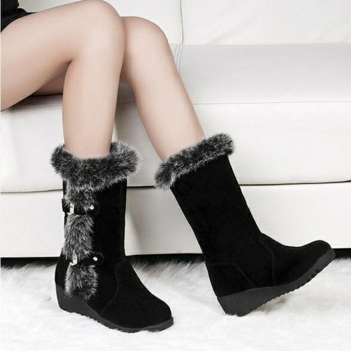 H&F Fur Casual Mid-Calf Boots c