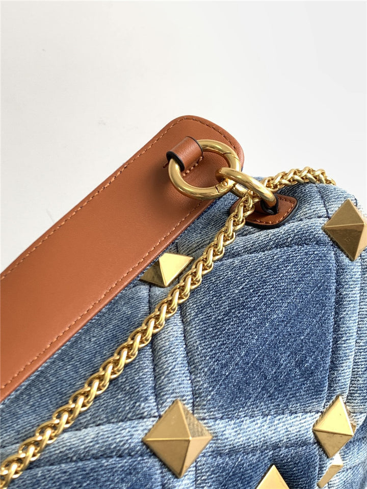 H&F Denim Cowhide Bag c
