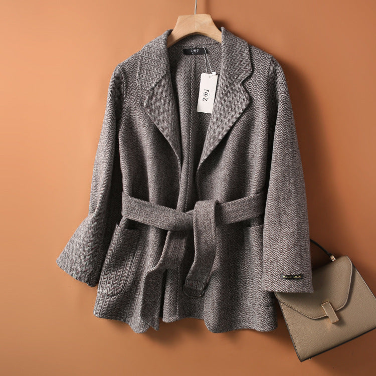 H&F Double Loose Woolen Coat c