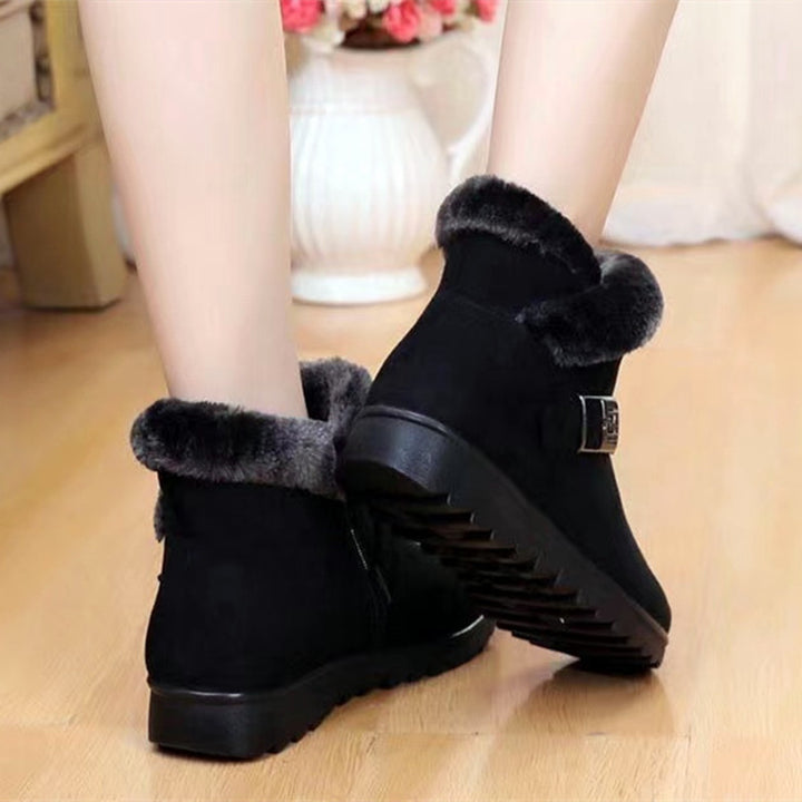 H&F Plush Zipper Snow Boots c