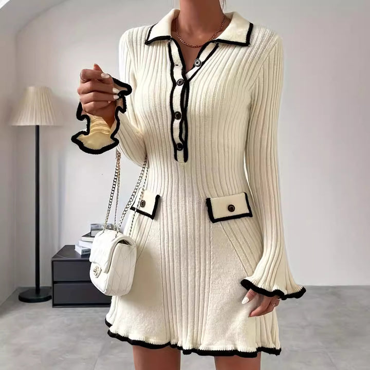H&F Contrast Slim Dress c