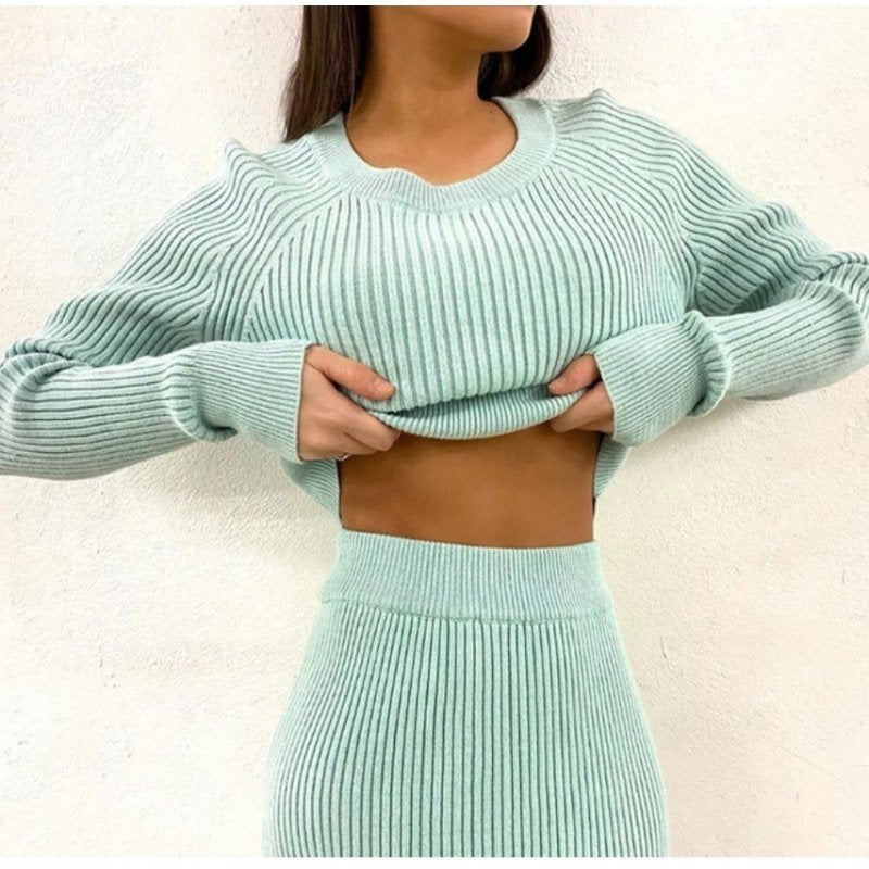 H&F Sweater Skirt Suit c