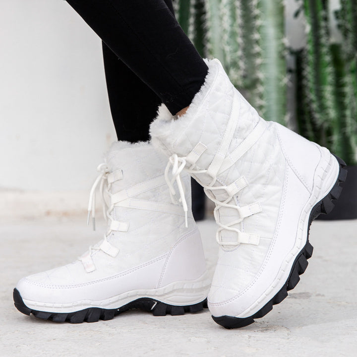 H&F Plush Velvet Snow Boots c