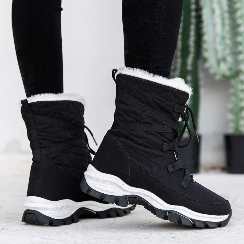 H&F Plush Velvet Snow Boots c