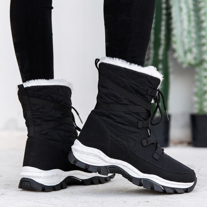 H&F Plush Velvet Snow Boots c