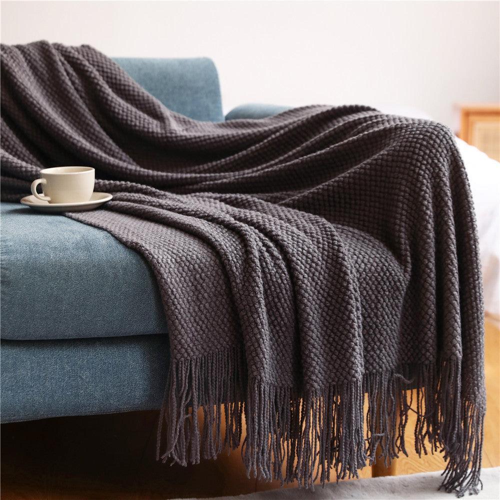 H&F Pineapple Grid Blanket c
