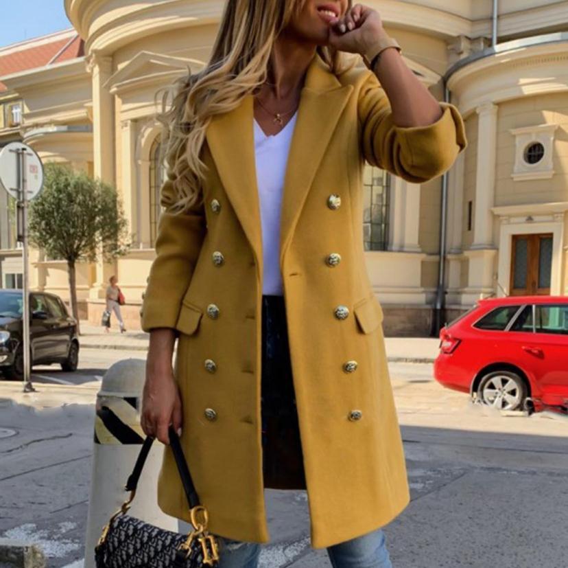 H&F Double-breasted Woolen Coat c