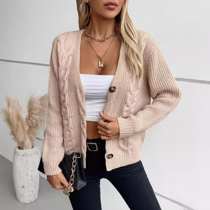 H&F Twist Solid Cardigan c