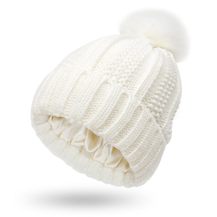 H&F Satin Pom Beanie c