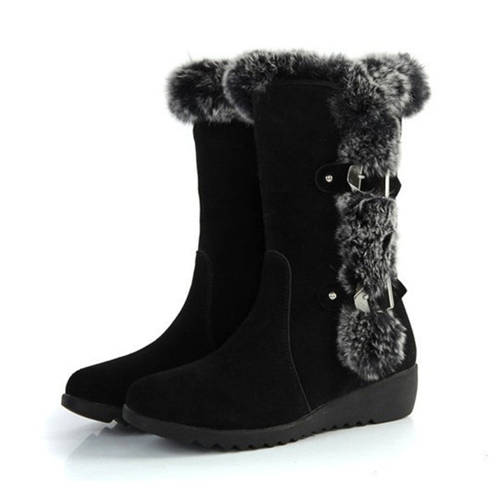 H&F Fur Casual Mid-Calf Boots c
