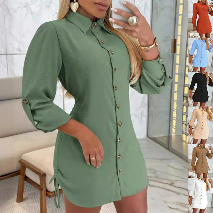 H&F Drawstring Shirt Dress c