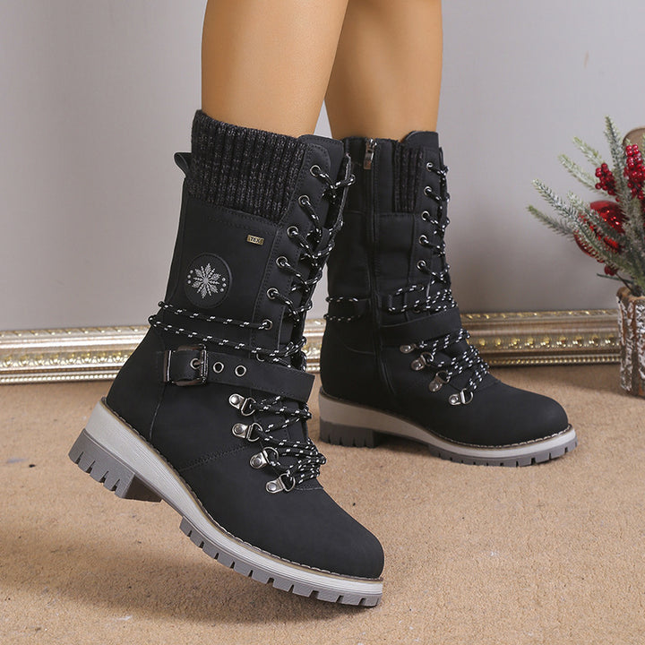 H&F Fur Warm Knee-High Boots c