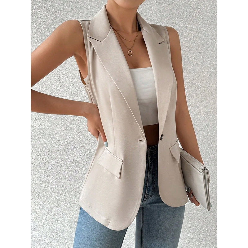 H&F Sleeveless Blazer Vest c