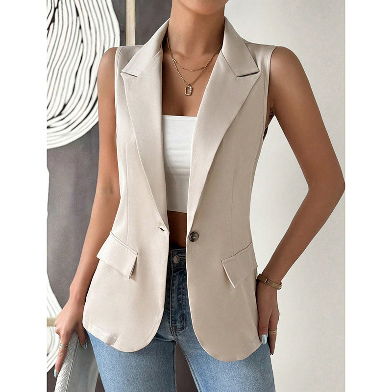 H&F Sleeveless Blazer Vest c