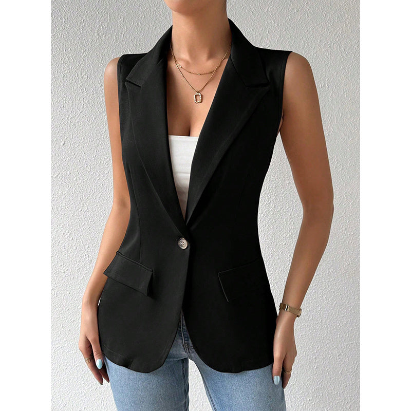 H&F Sleeveless Blazer Vest c