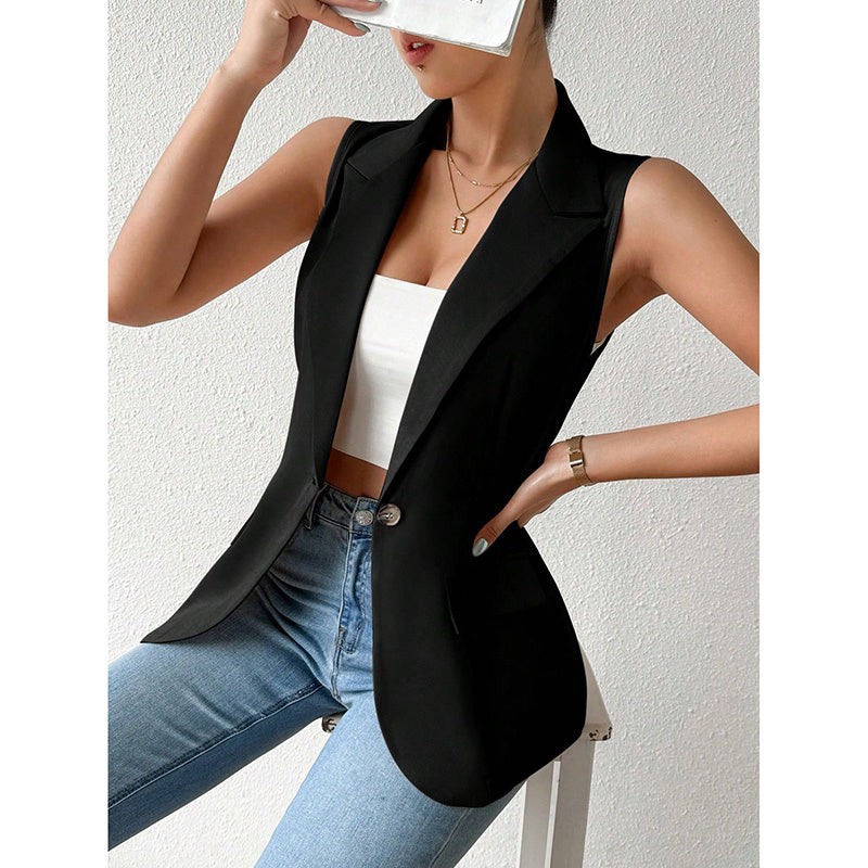 H&F Sleeveless Blazer Vest c