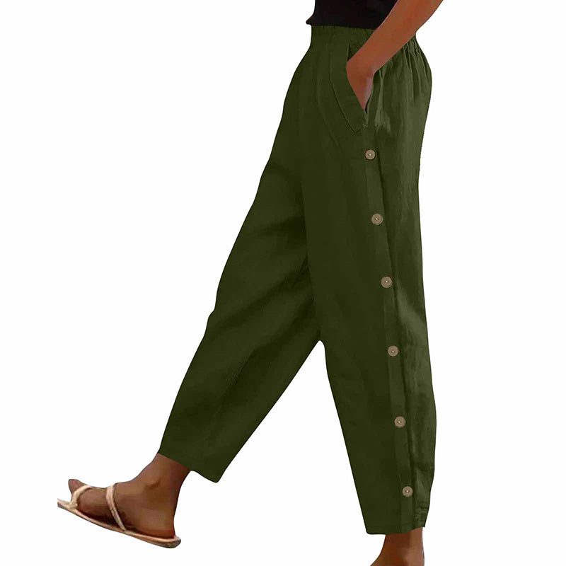 H&F Elastic Button Trousers c
