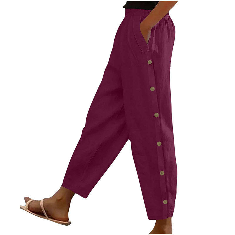 H&F Elastic Button Trousers c